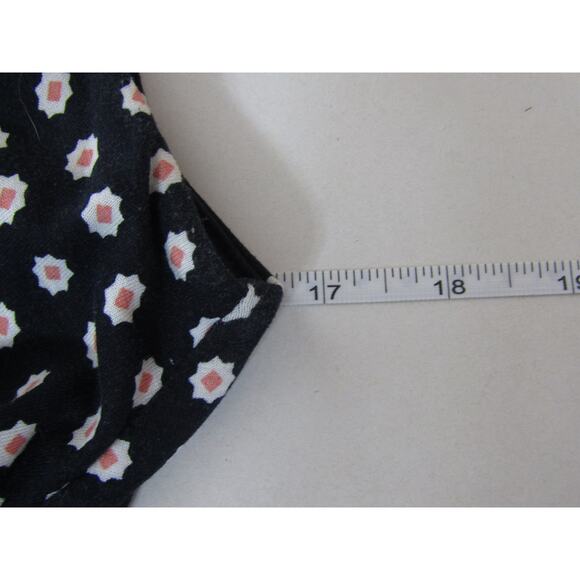 LOFT Blue Dress Rayon Floral Faux Wrap Boho Flowy Y2K 90s Romantic Whimsical - Picture 6 of 10